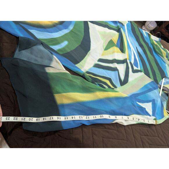 Chico's Black label Traveler's collection pretty mod Drama blouse size 2 - Picture 9 of 11